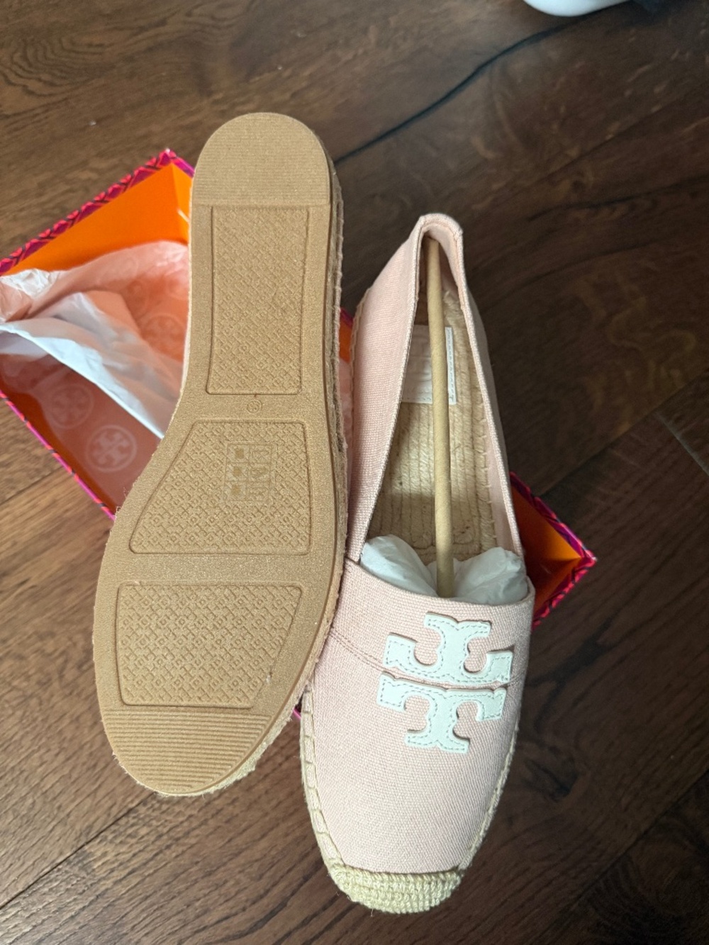 Tory Burch Pink Espadrille Flats